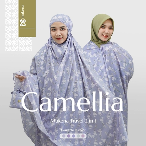 DS Modest - Mukena Travel DS Mukena Traveling Motif Camellia